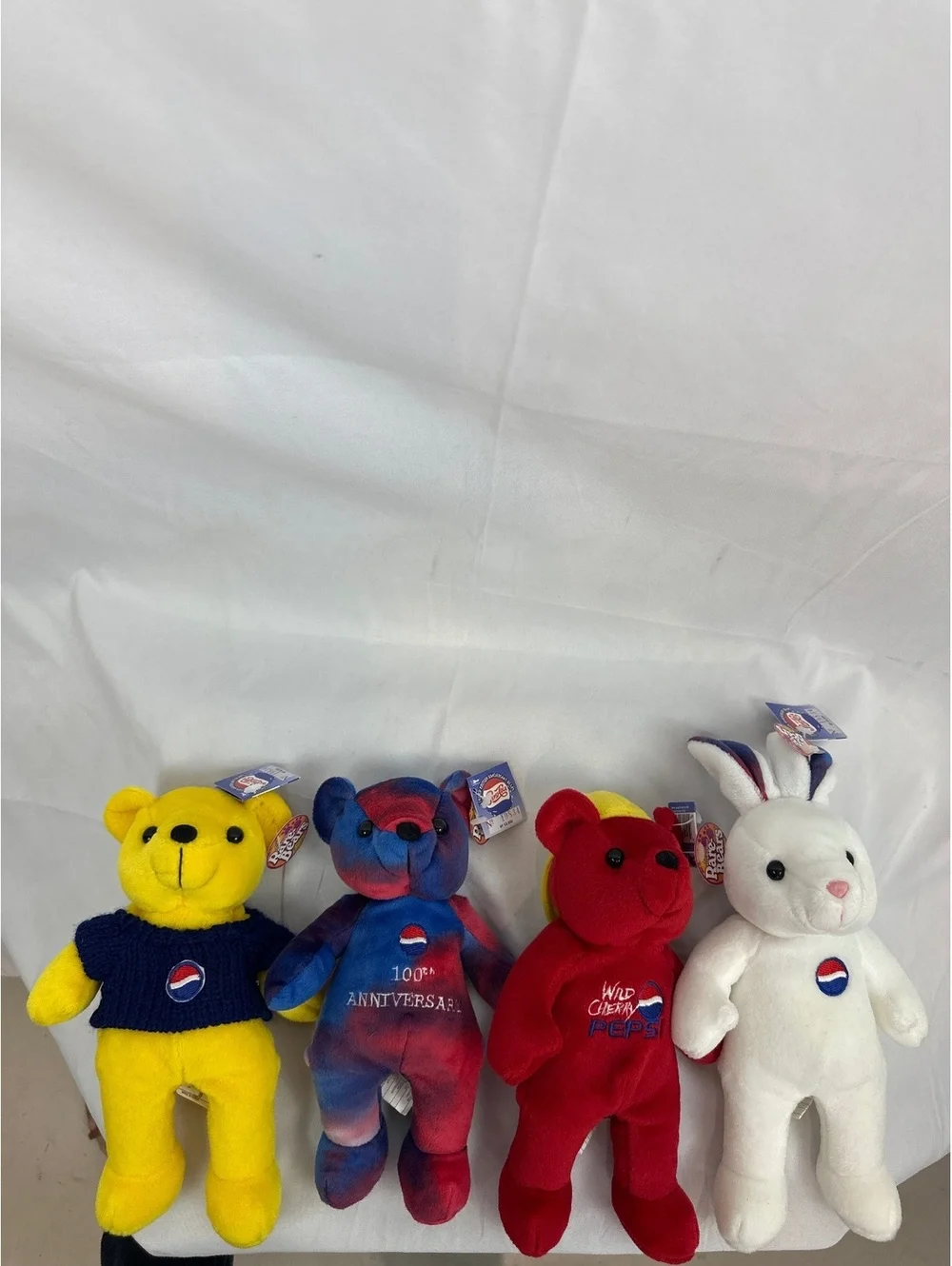 Set of 4 Pepsi Collectible Plush Bears and Bunny
